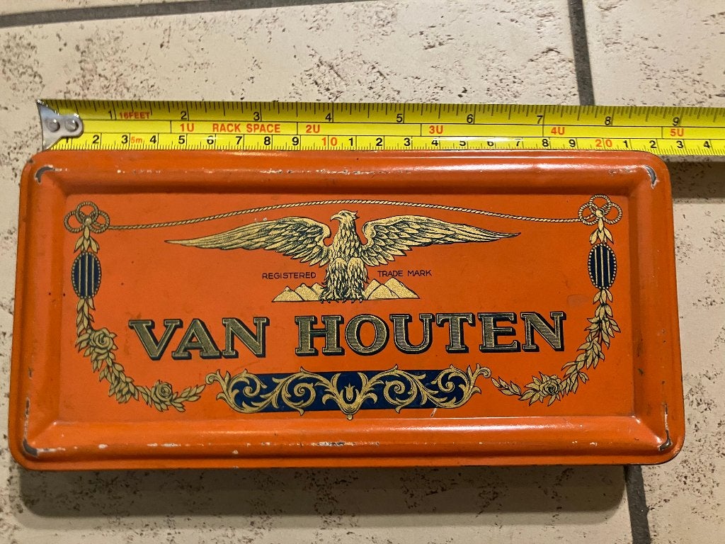 Vintage blikken Van Houten Cacao, Verzamelen, Ophalen of Verzenden, Gebruikt, Overige, Overige merken