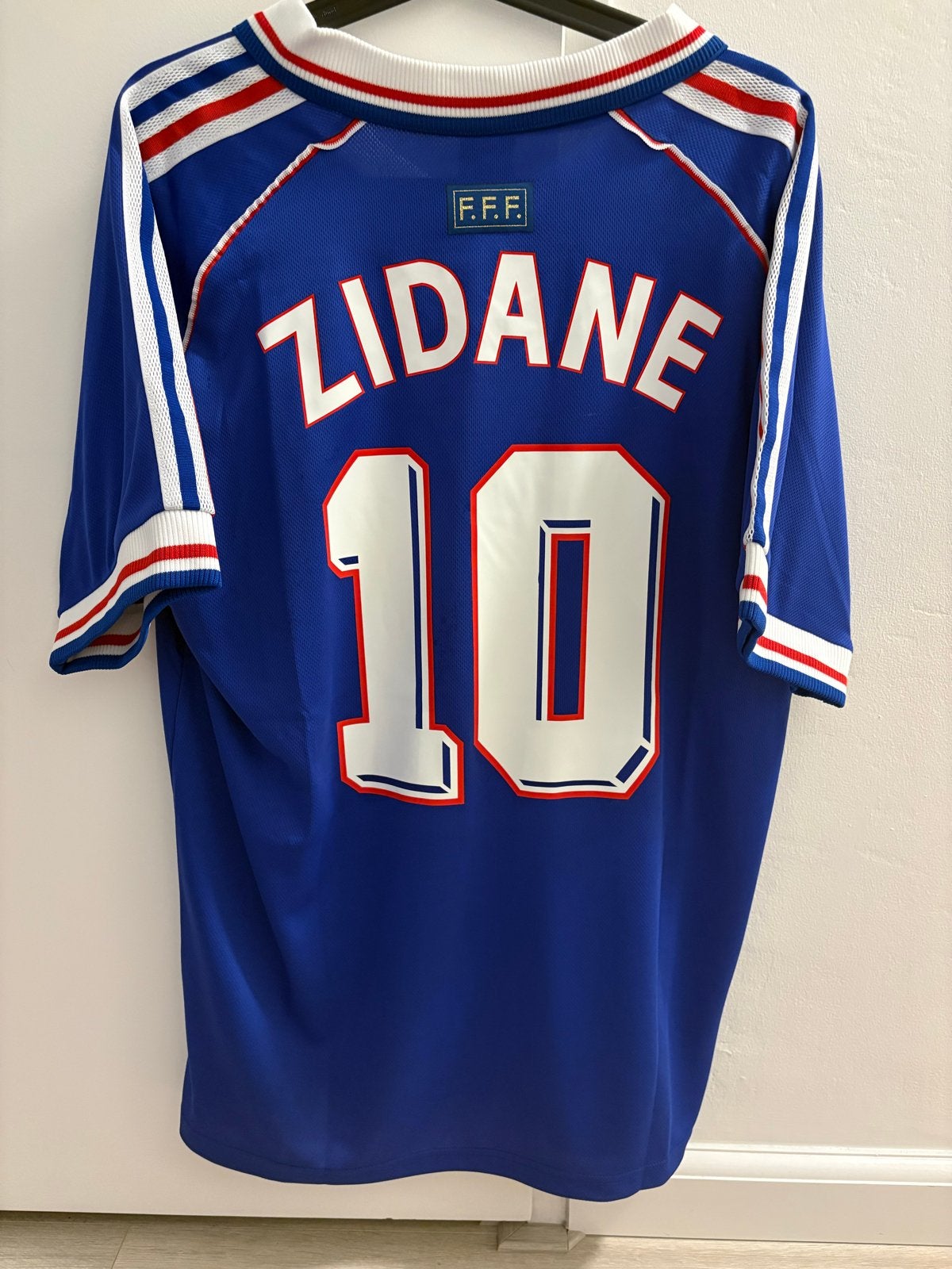 Vintage Frankrijk Zidane large WK 1998 Adidas retro Henry, Maat 52/54 (L), Blauw, Nieuw, Ophalen of Verzenden
