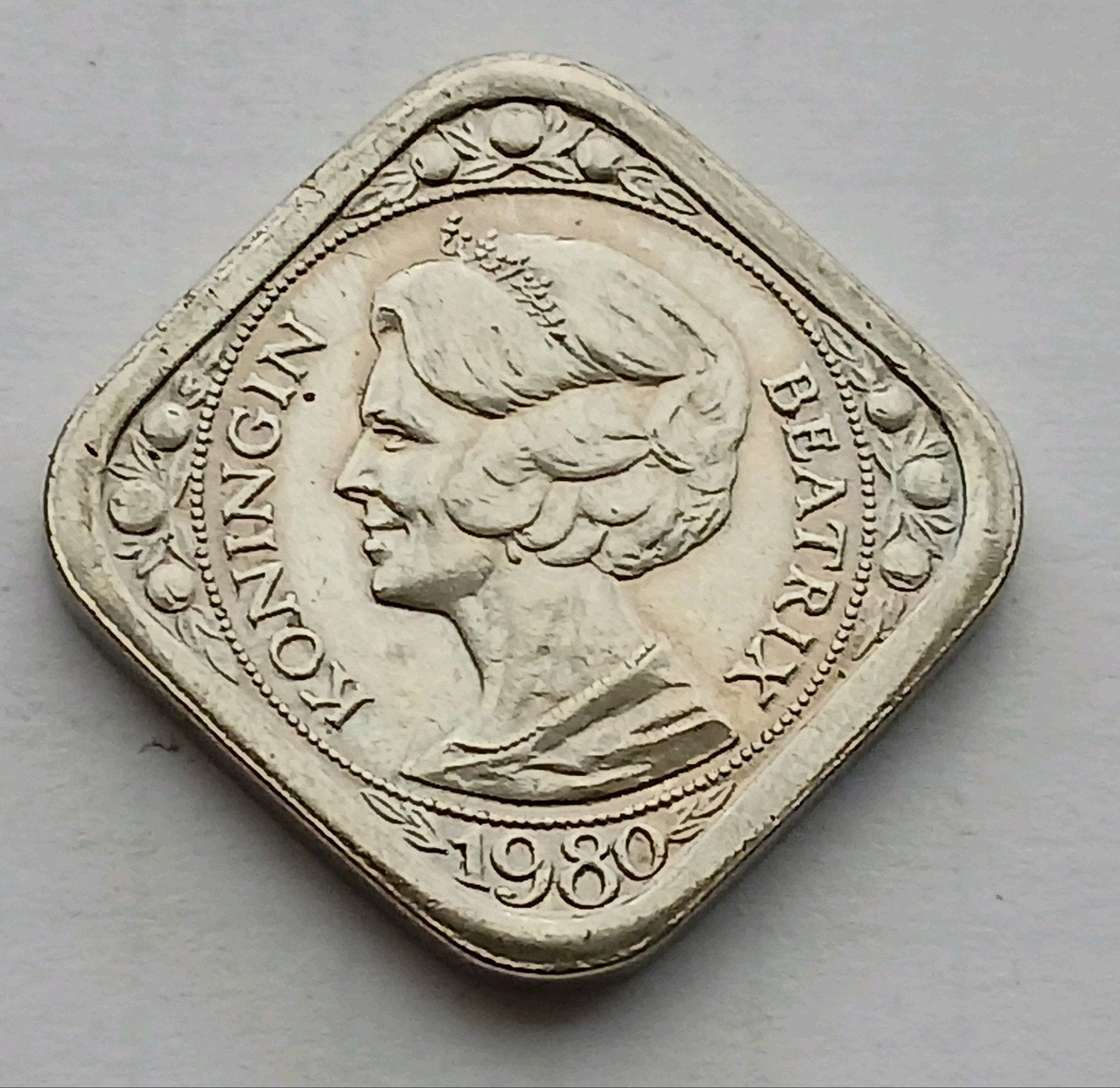 5 Cent 1938 Nederland Vierkante Stuiver 1980 Herdenkingsmunt, Ophalen of Verzenden, Koningin Beatrix, 5 cent