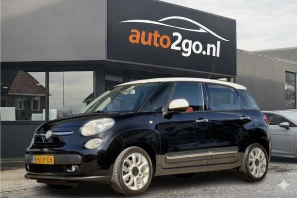 Fiat 500L 0.9 TWINAIR EASY TWO-TONE AIRCO LED LMV PDC, Auto's, Fiat, Gebruikt, Zwart, Origineel Nederlands, Handgeschakeld