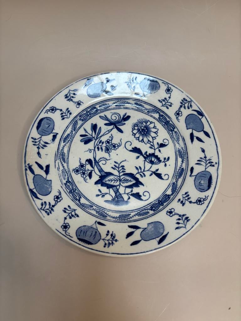 Villeroy & Boch Dresden 'Zwiebelmuster' bord (1874-1909), Antiek en Kunst, Antiek | Servies los, Ophalen of Verzenden