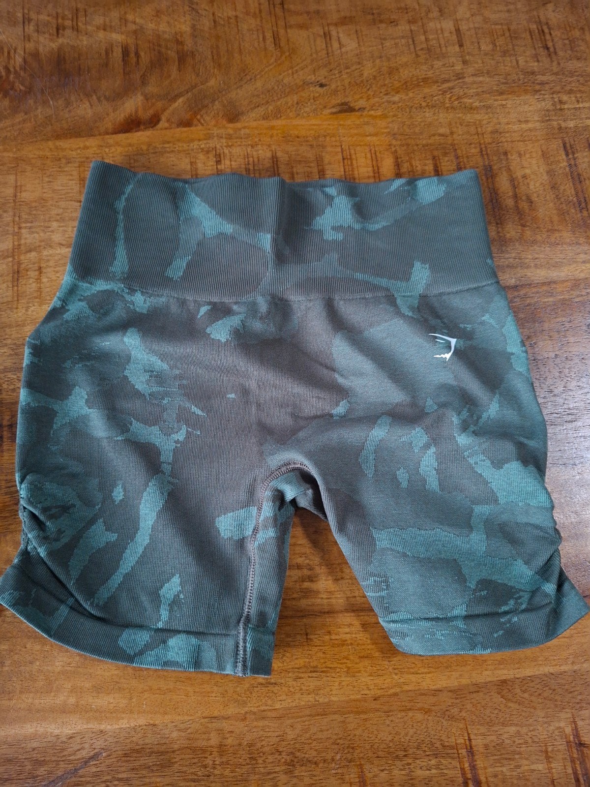Gymshark Camo Seamless Shorts - Groen, Ophalen of Verzenden, Maat 36 (S), Groen, Gymshark