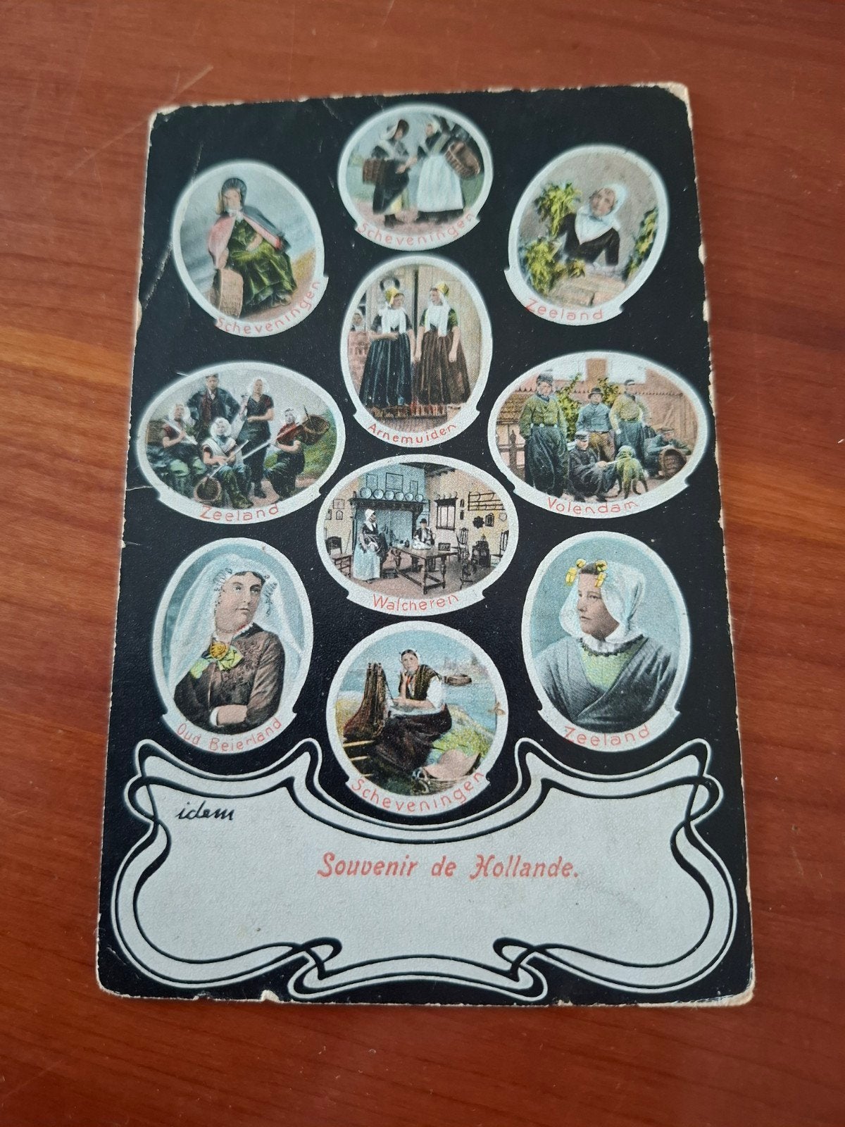 Oude Ansichtkaart Souvenir de Hollande - Diverse Kostuums, Ophalen of Verzenden, Voor 1920, Gelopen