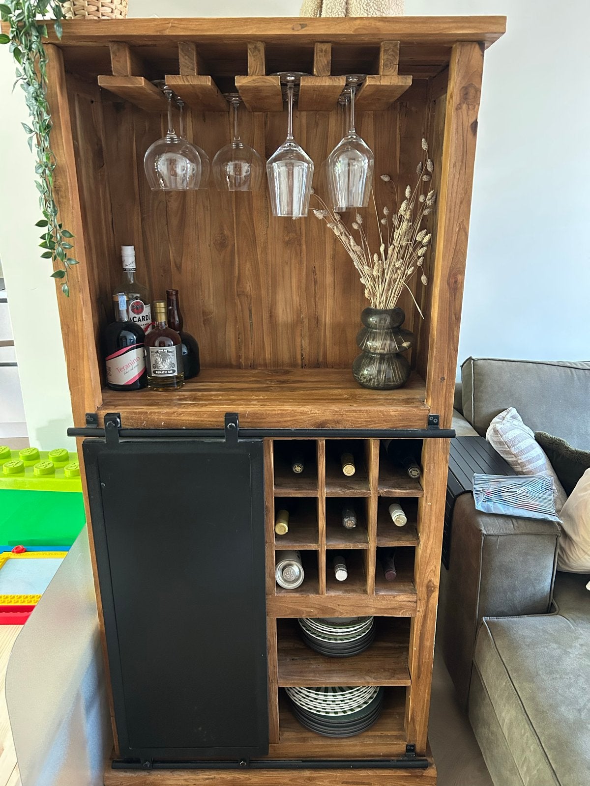 Houten wijnkast, Ophalen, Gebruikt