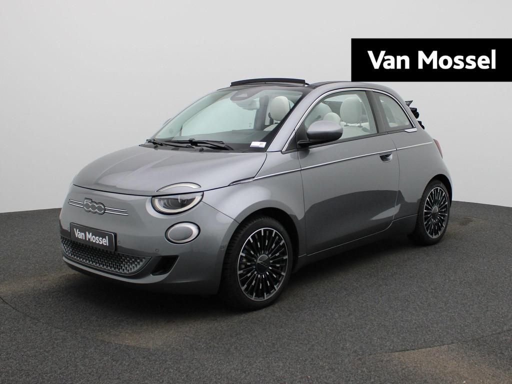 Fiat 500C 500e 42 kWh La Prima | Lederen bekleding | Parkeer, 12 maanden, Stof, Gebruikt, 118 pk