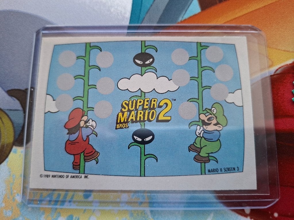 Nintendo - Super Mario Bros 2 - Trading Card - 1989, Verzamelen, Ophalen of Verzenden, Gebruikt