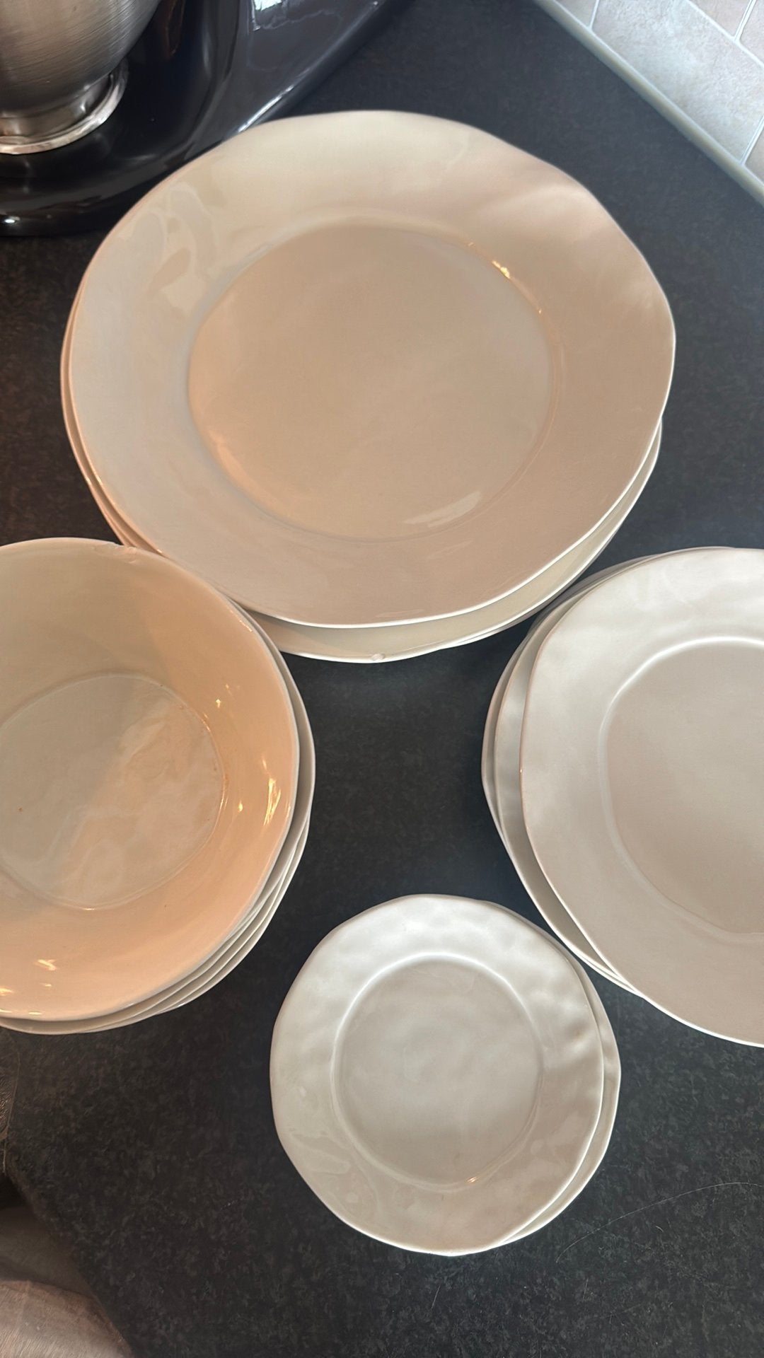 Bordenset beige 5 x Zara Home, Huis en Inrichting, Keuken | Servies, Ophalen, Gebruikt, Overige merken, Modern