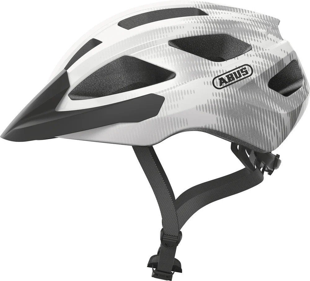 ABUS Macator Fietshelm White-Silver - Zo goed als nieuw, Fietsen en Brommers, Fietsaccessoires | Fietshelmen, Zo goed als nieuw