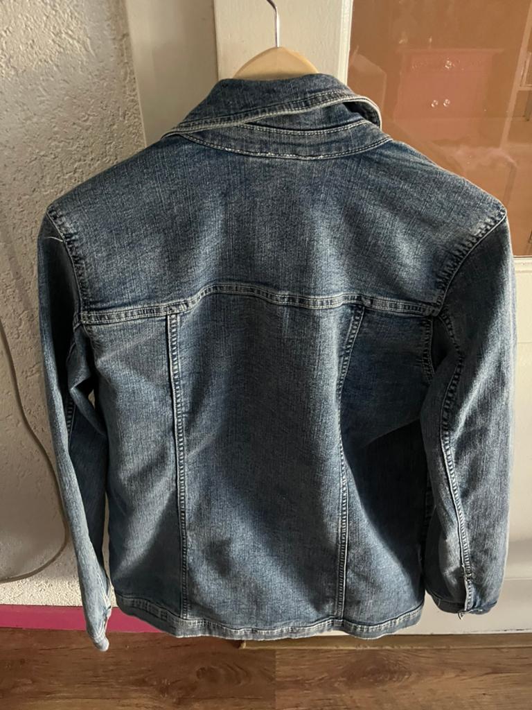 Spijkerjas maat 36, Kleding | Dames, Jassen | Zomer, Ophalen of Verzenden, Zo goed als nieuw, Maat 36 (S), Blauw