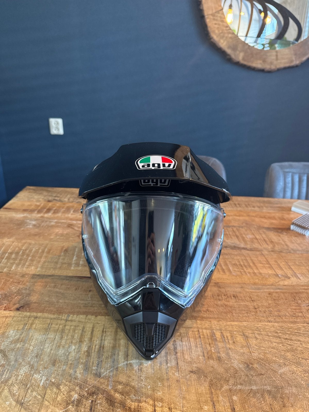 AGV motorhelm adventure - Zwart, Maat M, Motoren, M, Ophalen of Verzenden, AGV, Tweedehands