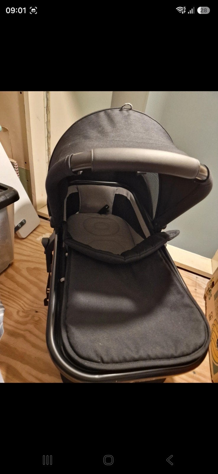 Jane kinderwagen reiswieg, cold black, Kinderen en Baby's, Kinderwagens en Combinaties, Ophalen, Zo goed als nieuw, Overige merken