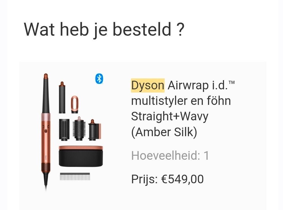 Dyson Airwrap i.d. Straight + Wavy (Zo goed als nieuw), Ophalen of Verzenden, Zo goed als nieuw, Haarverzorging