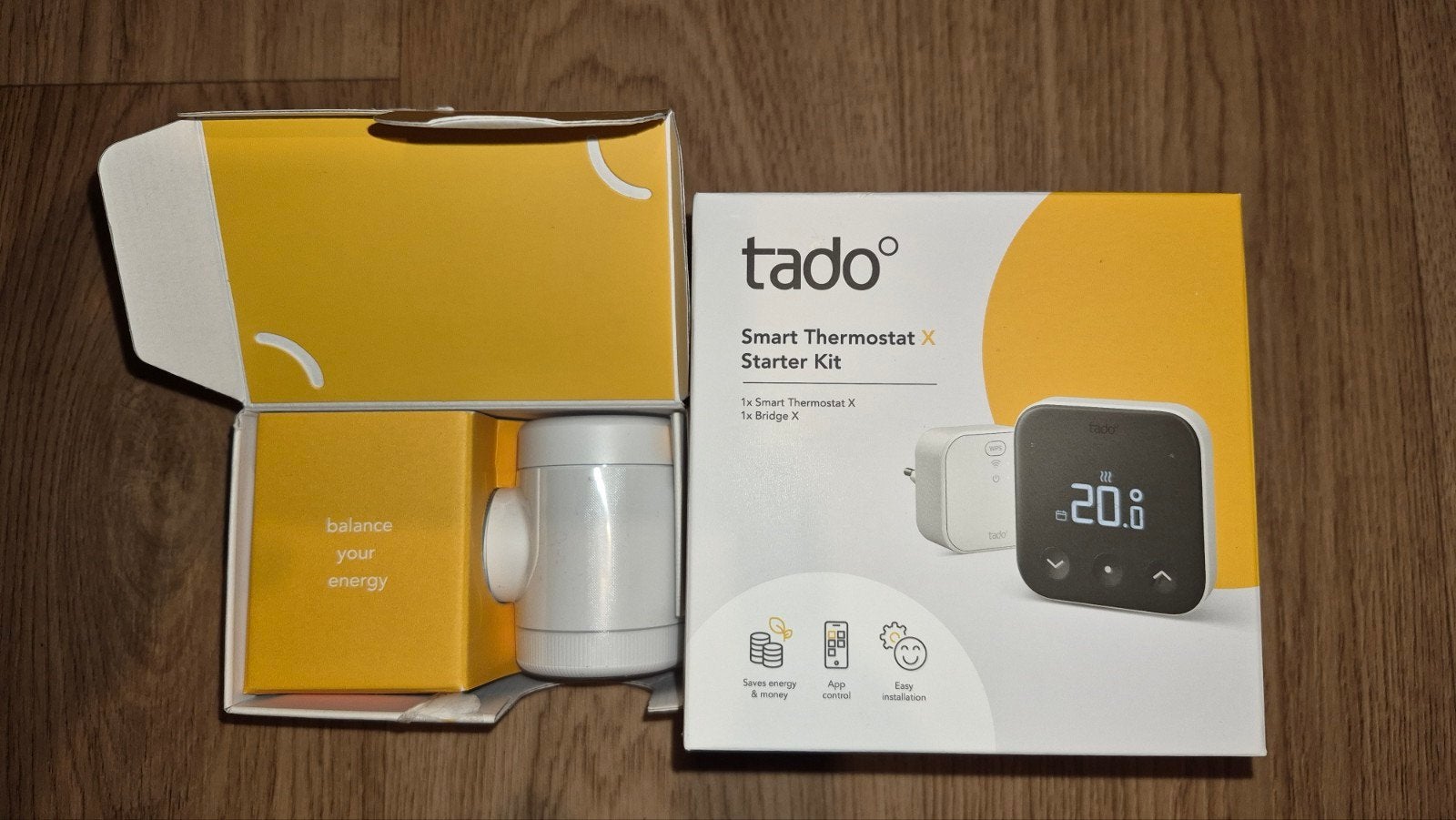 NIEUWE Tado set thermostaat bridge en thermostaatknop, Doe-het-zelf en Verbouw, Ophalen of Verzenden, Slimme thermostaat, Nieuw