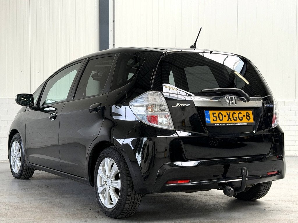 Honda Jazz 1.4 Hybrid Exclusive|Leder|Pano|Stoelverwarming, Auto's, Euro 5, Gebruikt, Zwart, 4 cilinders