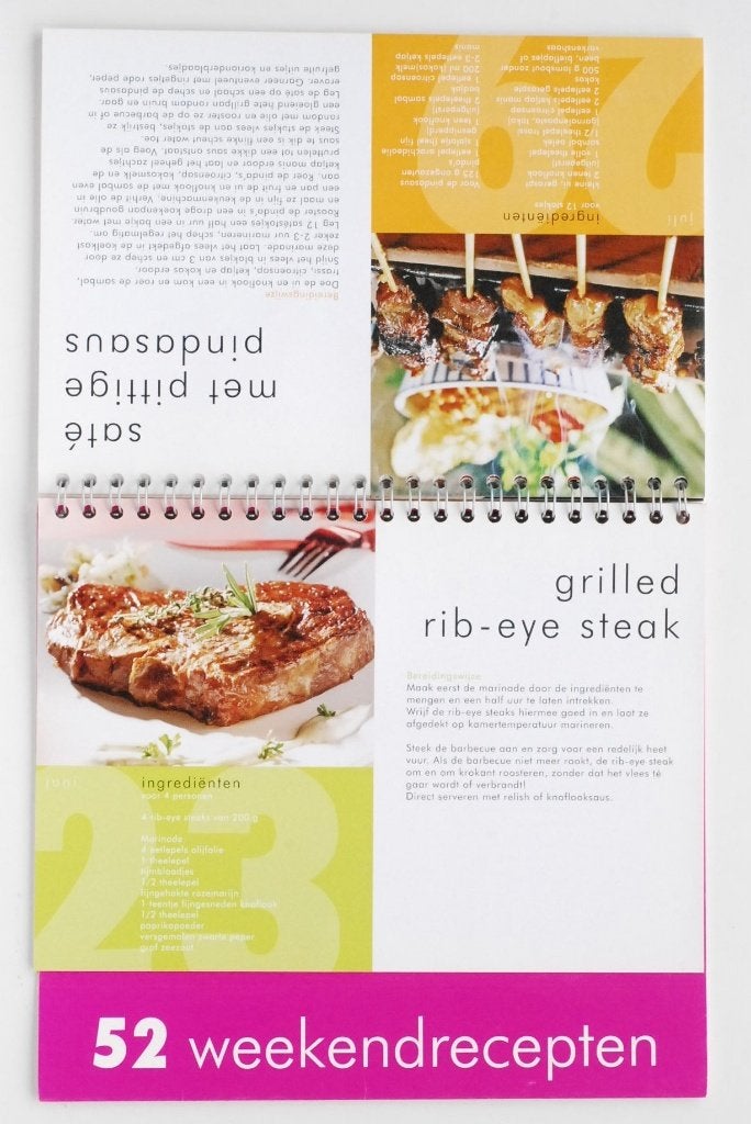 Recepten kalender: 52 weekend recepten, Boeken, Kookboeken, Verzenden, Zo goed als nieuw, Leo van Mierlo