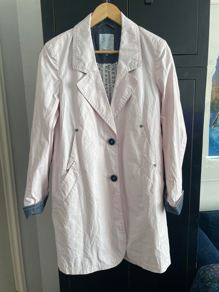 GREENSTONE jas regenjas lichtroze maat 40 met denim, Kleding | Dames, Ophalen of Verzenden, Nieuw, Maat 38/40 (M), Roze