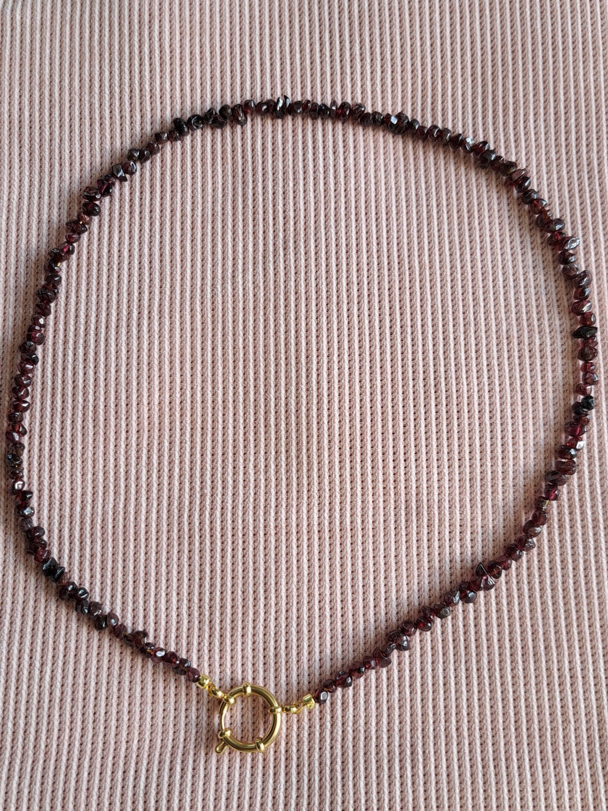 Granaat ketting/ choker, Ophalen of Verzenden, Nieuw, Rood