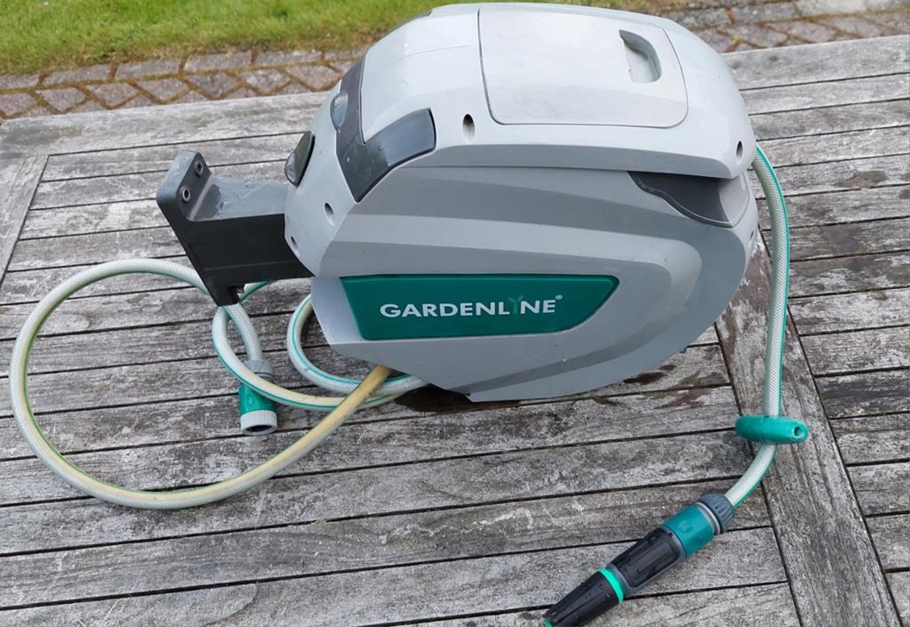 Gardenline automatische tuinslang wandhaspel, Ophalen, Gebruikt, Tuinslanghaspel