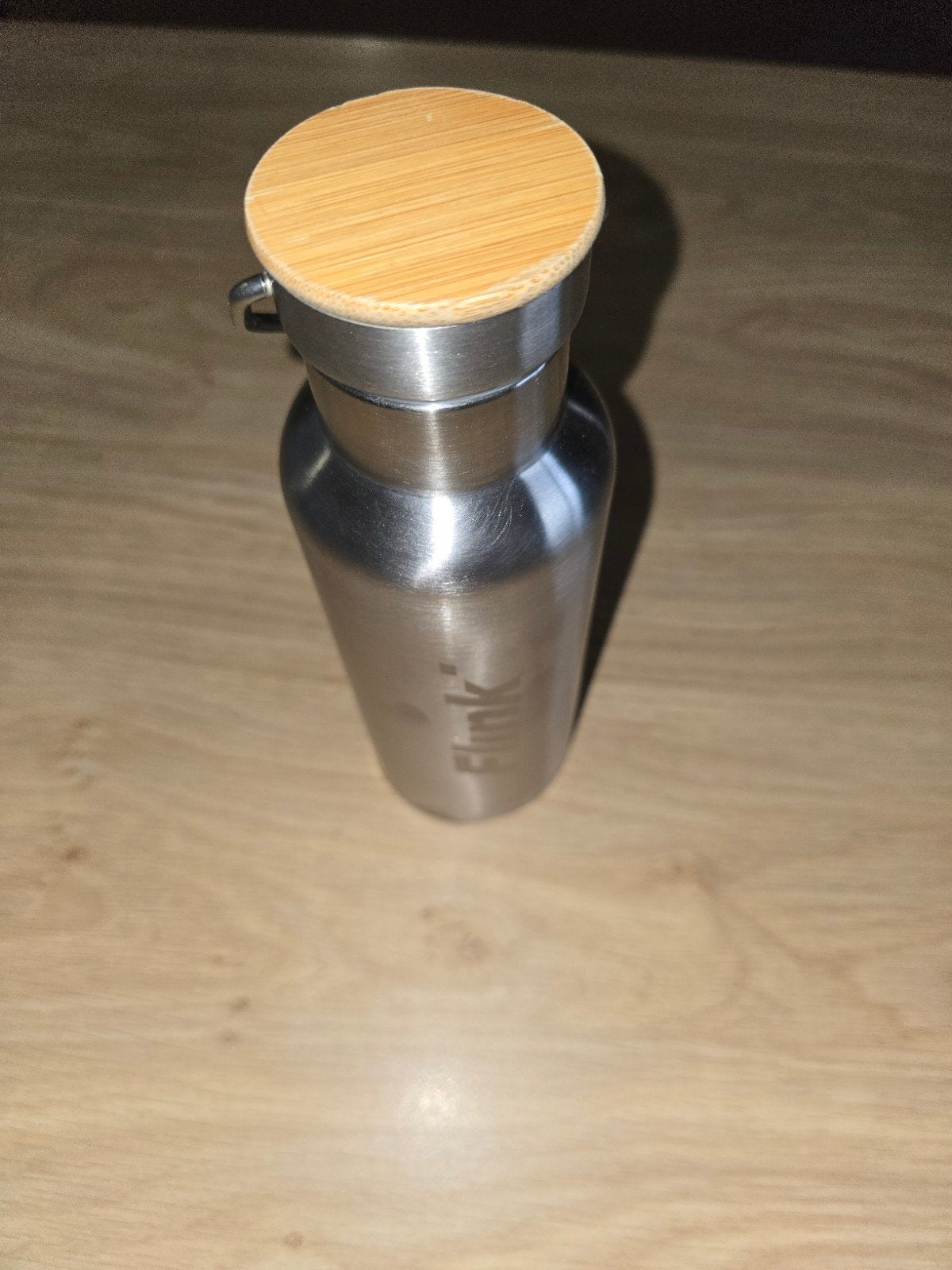 RVS Metalen drinkfles met bamboe dop - Hink, Ophalen of Verzenden, Gebruikt