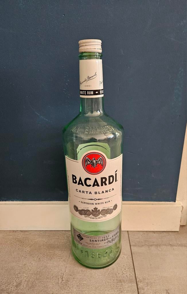 Lege Bacardi Carta Blanca fles - 3 liter, Ophalen