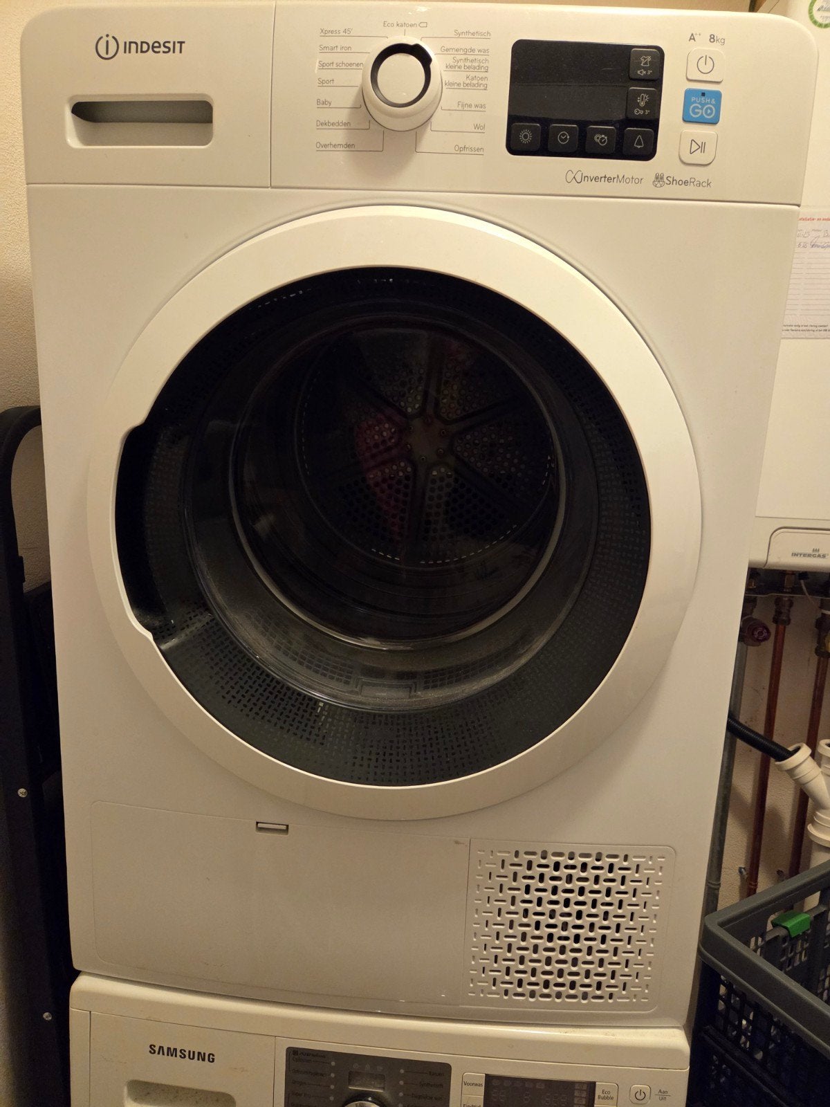 Indesit warmtepompdroger - Energiezuinig en stil, Witgoed en Apparatuur, 6 tot 8 kg, Overige typen, Ophalen of Verzenden, Zo goed als nieuw