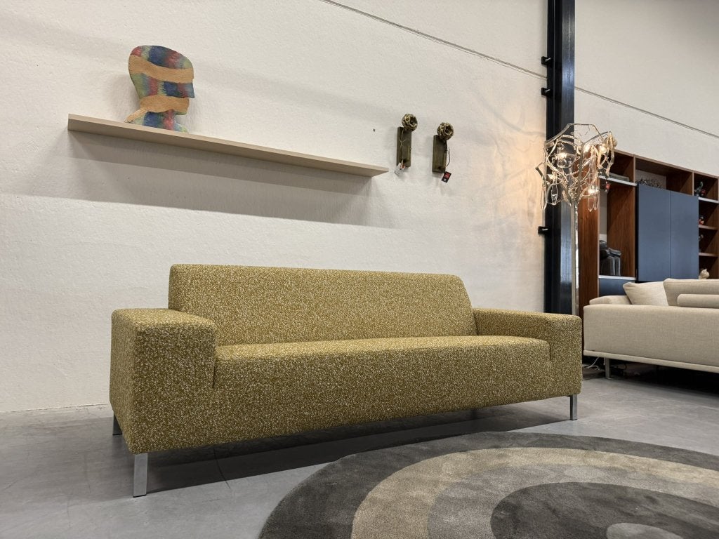 Nieuw Gelderland 6511 3 zits bank Nuvola stof geel wit 232, Ophalen of Verzenden, Rechte bank, Info@gelderlanddesign.com, Gelderland