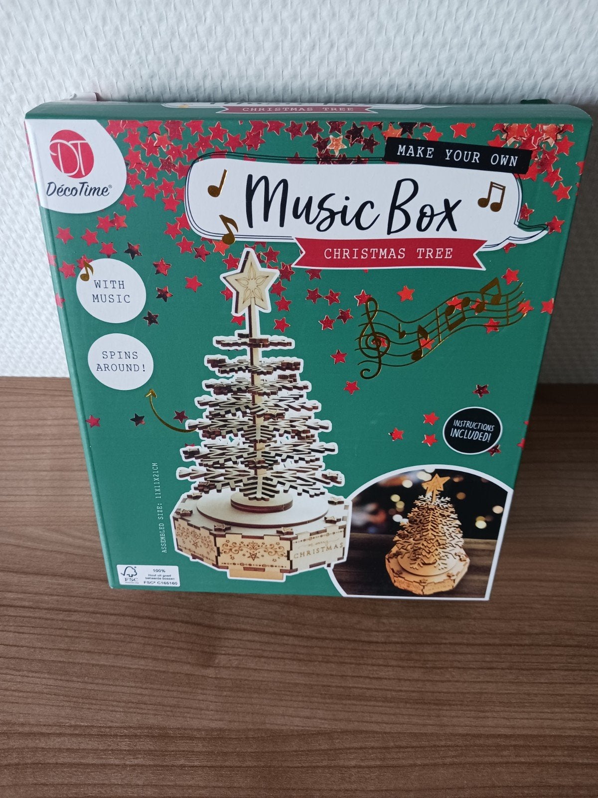 4 nieuwe Deco Time kerst knutselsets (hout), Nieuw, Knutselset, Kerstmis, Hout