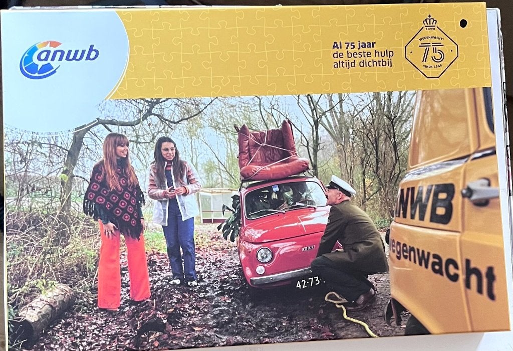 Legpuzzel - ANWB Wegenwacht Jubilieum, Ophalen of Verzenden, 500 t/m 1500 stukjes, Gebruikt, Legpuzzel