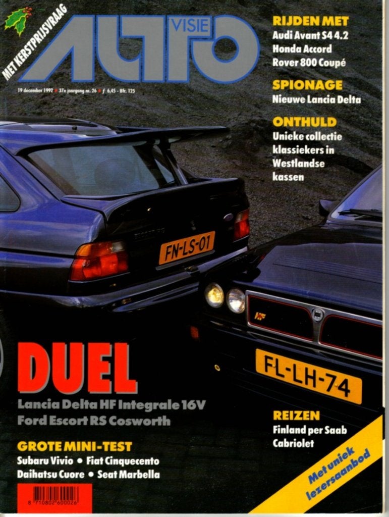 Autovisie vergelijkingstest Escort RS Cosworth,Delta HF, Ophalen of Verzenden, Gelezen, Algemeen