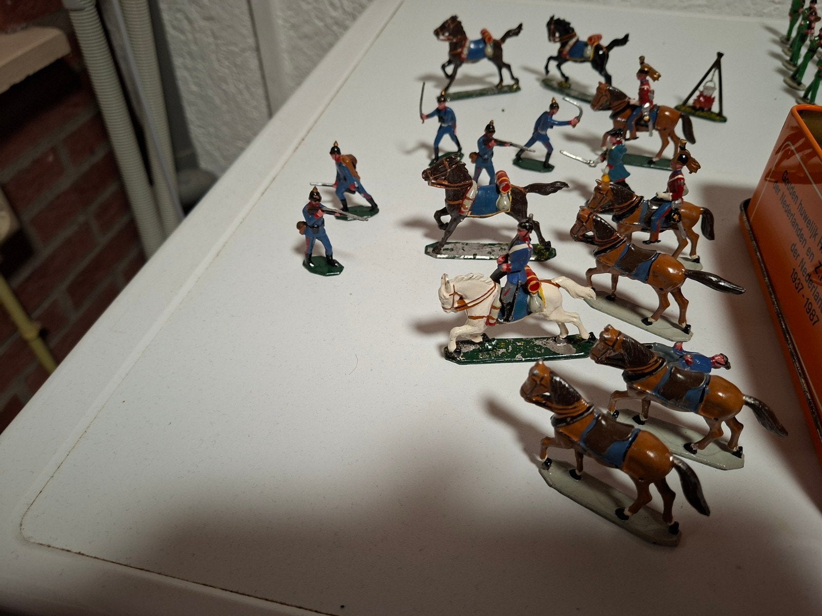 Grote collectie tinnen soldaatjes, vintage, Verzamelen, Poppetjes en Figuurtjes, Ophalen of Verzenden, Gebruikt