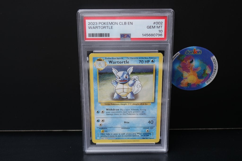Pokemon Wartortle CLB EN PSA 10 #002 super mooie kaart, Ophalen of Verzenden, Zo goed als nieuw