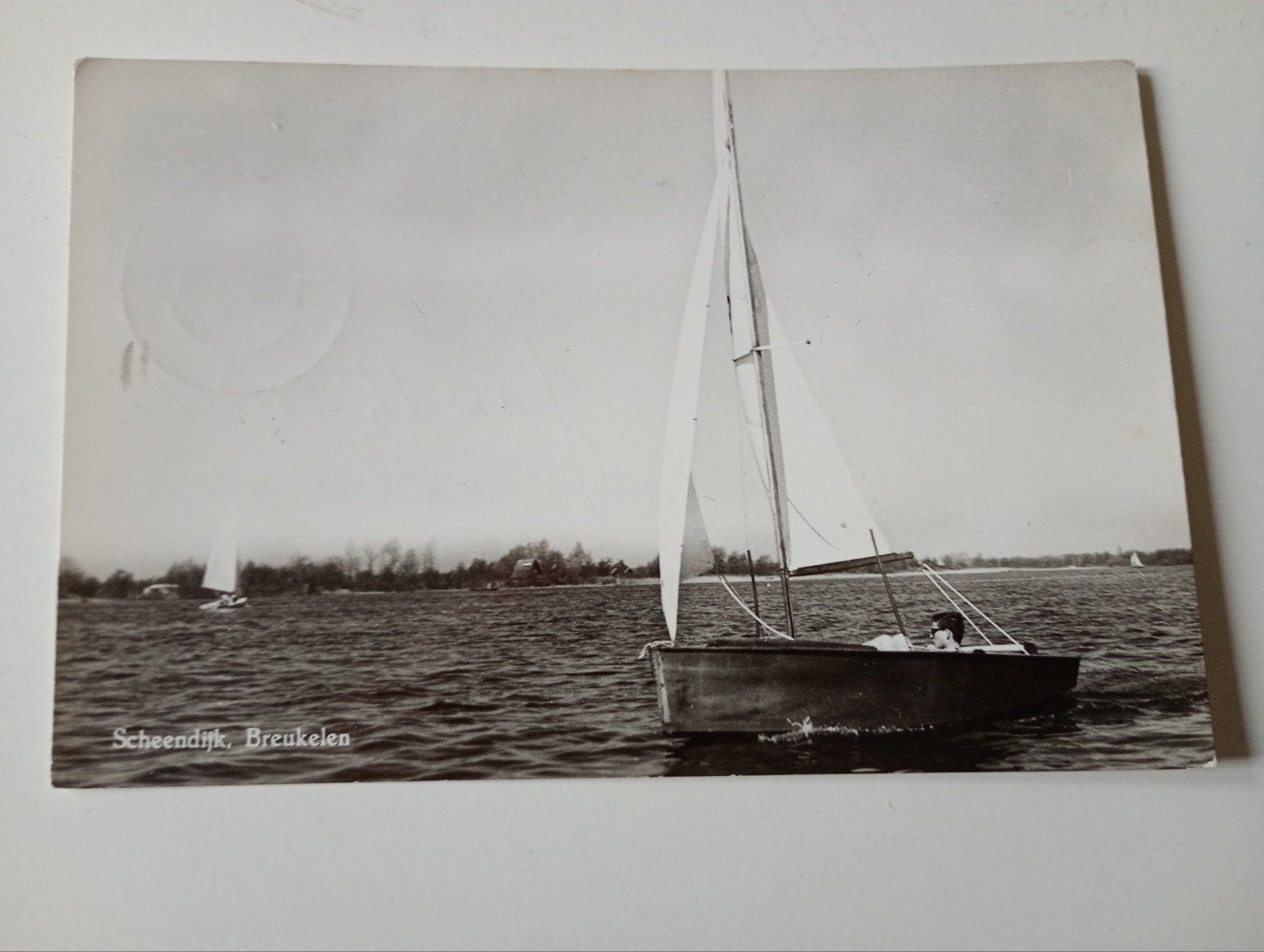 Breukelen Scheendijk met Zeilboot 1967, Ophalen of Verzenden, 1960 tot 1980, Gelopen, Utrecht