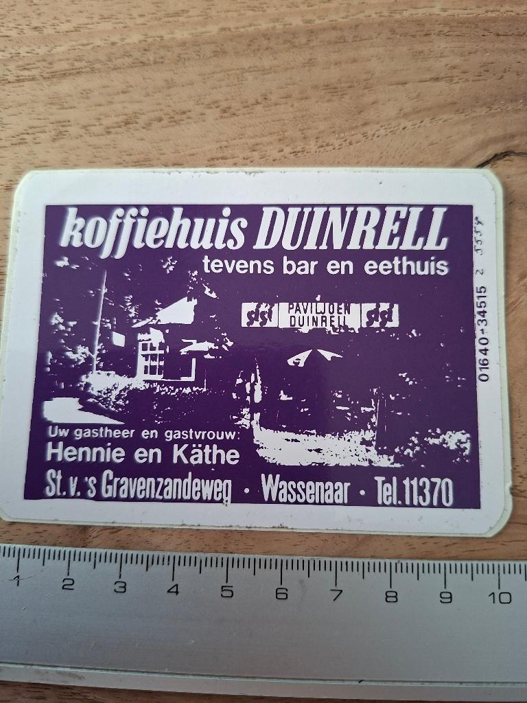 Sticker Wassenaar koffiehuis, Ophalen of Verzenden, Zo goed als nieuw, Overige typen