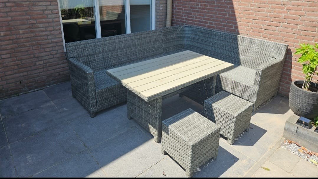 Mooie Loungediningset zonder kussens., Tuin en Terras, Ophalen, Gebruikt