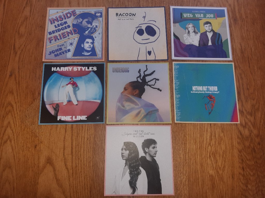 Sony Music promo ansichtkaarten Racoon, Harry Styles e.a., Verzamelen, Ophalen of Verzenden, Zo goed als nieuw, Gebruiksvoorwerp