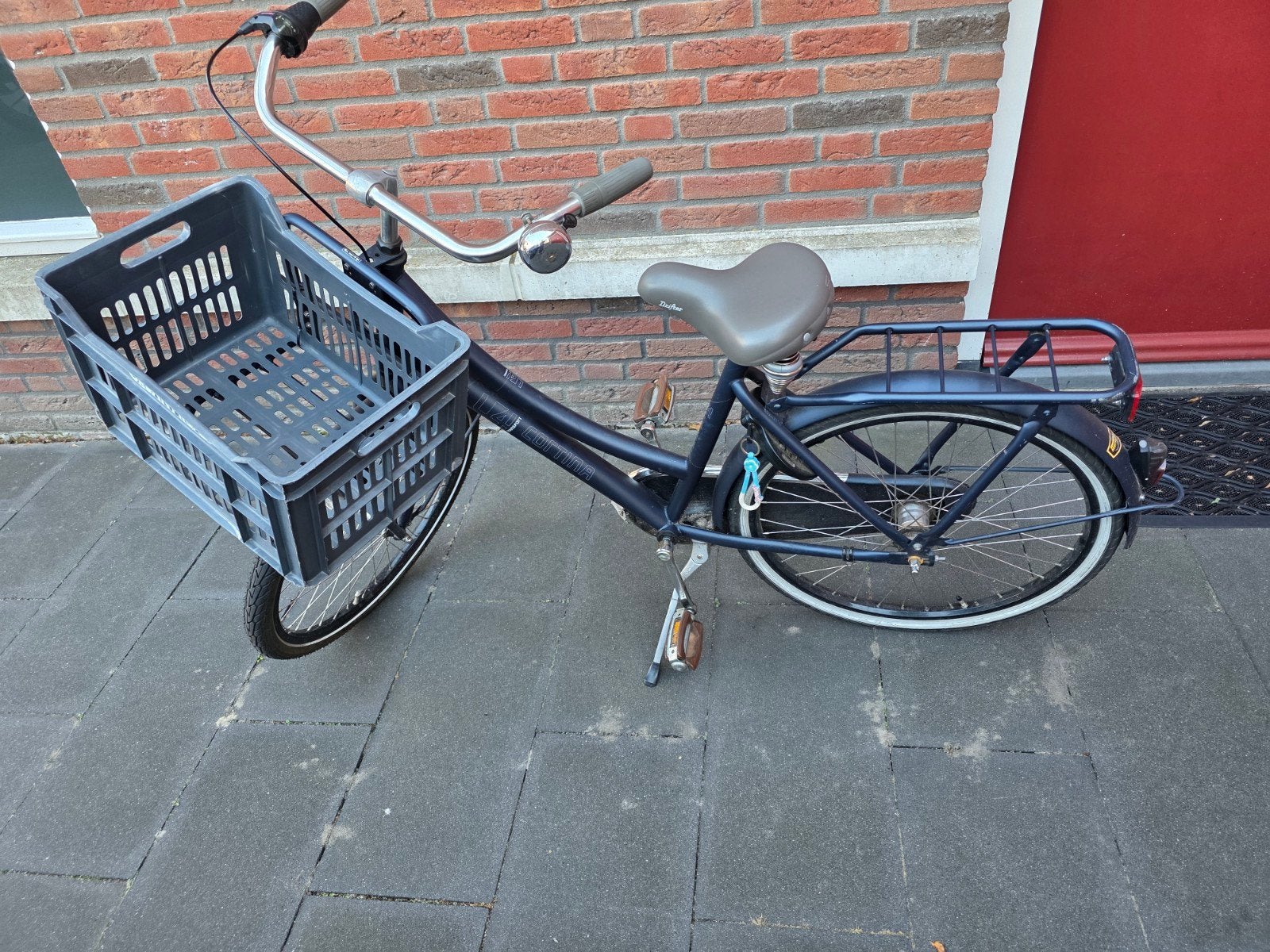 Cortina Transportfiets Dames - Blauw - Gebruikt, Fietsen en Brommers, Terugtraprem, Ophalen, Overige merken, 53 tot 56 cm