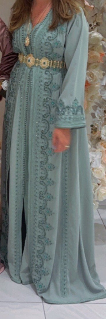 Elegante Takchita - Mintgroen, Overige typen, Groen, Ophalen, Maat 38/40 (M)