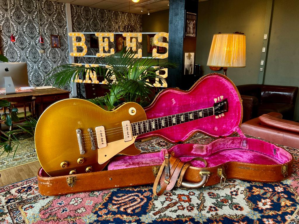 1957 3.76Kg Gibson Les Paul Standard Goldtop Darkback, Gibson, Gebruikt, Ophalen of Verzenden, Mel@gibson.com