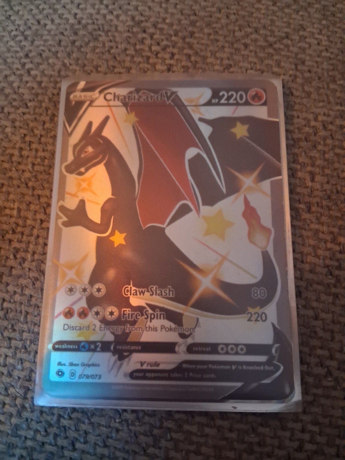 Charizard V, Ophalen, Zo goed als nieuw, Losse kaart, Foil