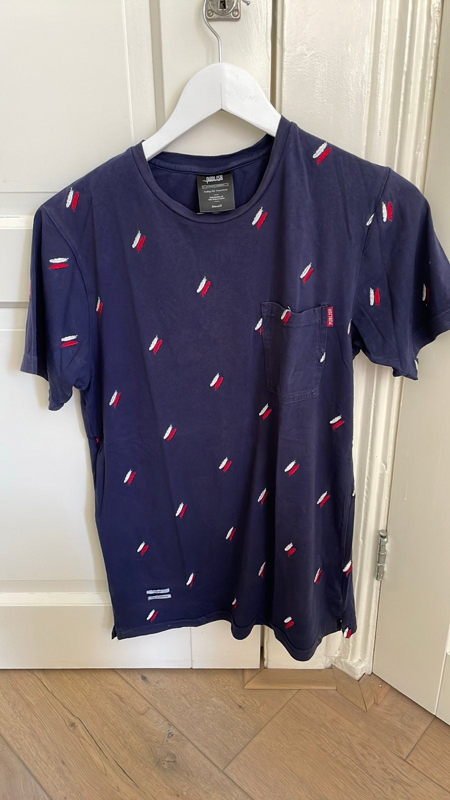 Publish T-shirt met print - Maat S - patta parra, Ophalen of Verzenden, Gedragen, Maat 46 (S) of kleiner, Blauw