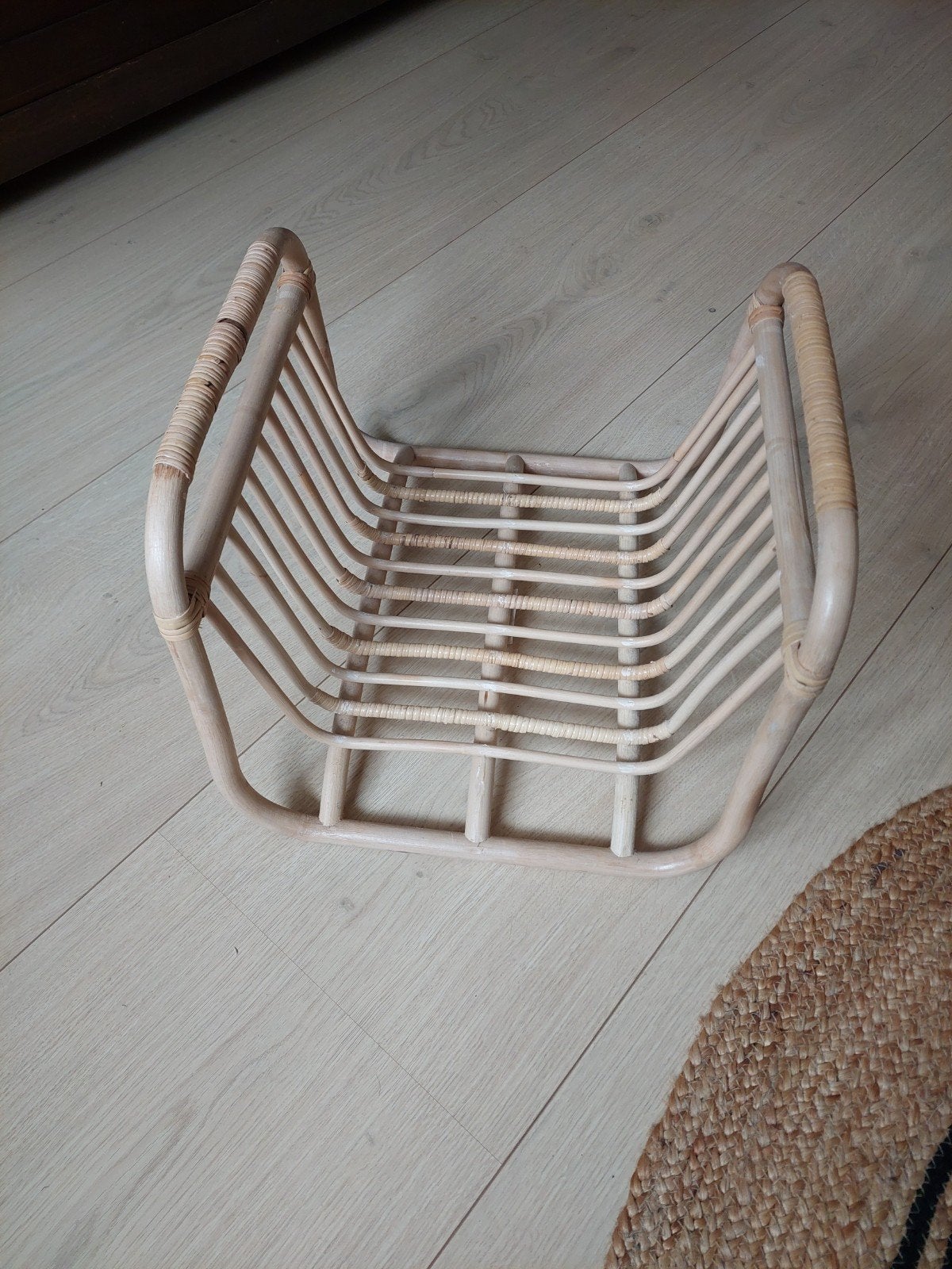 Biskbo rotan lectuurbak / langspeelplatenrek, Ophalen, Natuurlijk materiaal, Lectuurbak, Bohemian