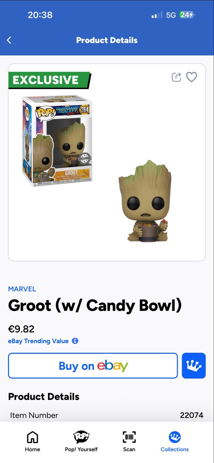 Funko Pop! Groot (w/ Candy Bowl) - Guardians of the Galaxy, Ophalen of Verzenden, Zo goed als nieuw