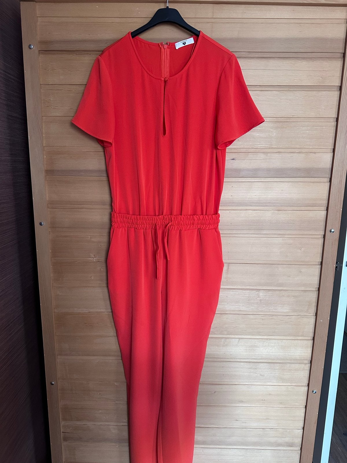 TWINSET rode/oranje jumpsuit maat S, Ophalen of Verzenden, Zo goed als nieuw, Maat 36 (S), Rood