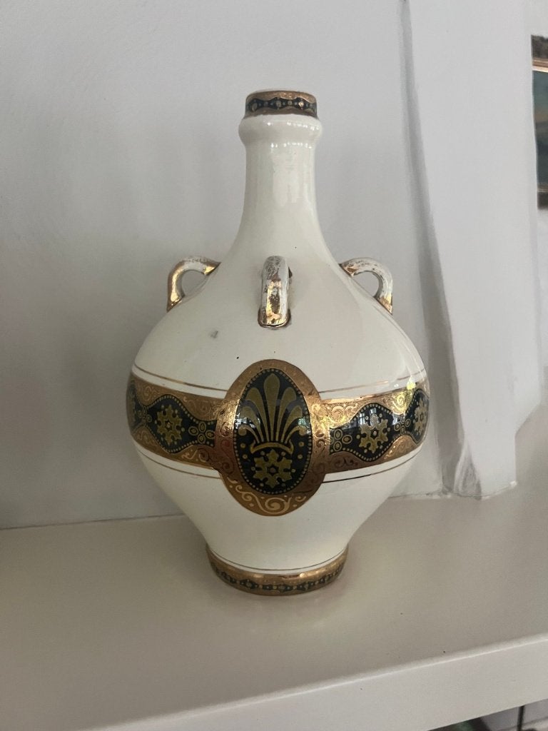 Antieke en vintage vazen – Boch Frères Keramis delfts blauw, Ophalen of Verzenden