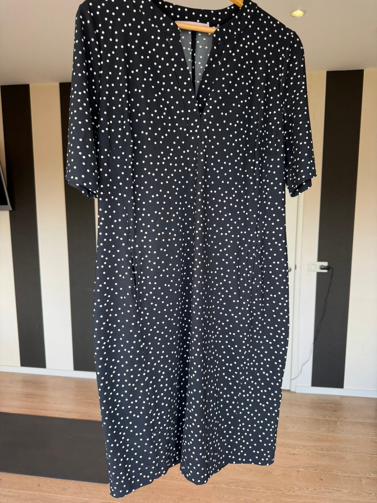 Simplicity jurk xxl Studio Anneloes zwart met witte stippen, Zwart, Maat 46/48 (XL) of groter, Ophalen of Verzenden, Zo goed als nieuw