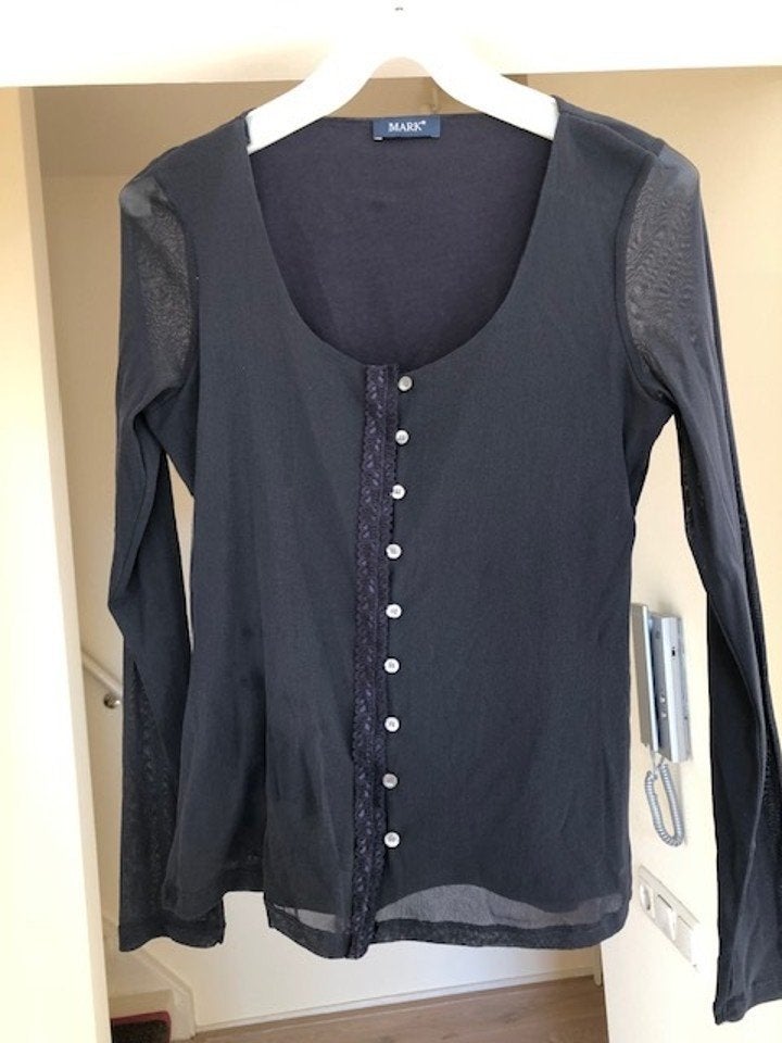 MARK SHIRT ZWART (M/L), Maat 38/40 (M), Verzenden, Zwart, Zo goed als nieuw