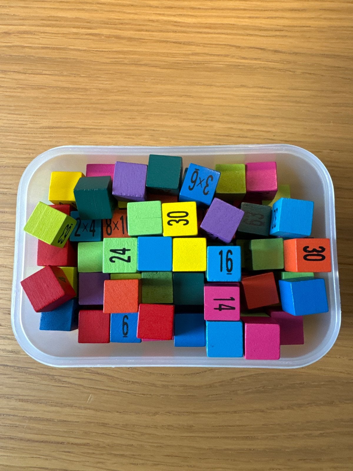 Houten Rekenkubussen voor Vermenigvuldigen, Kinderen en Baby's, Ophalen, Gebruikt, Rekenen