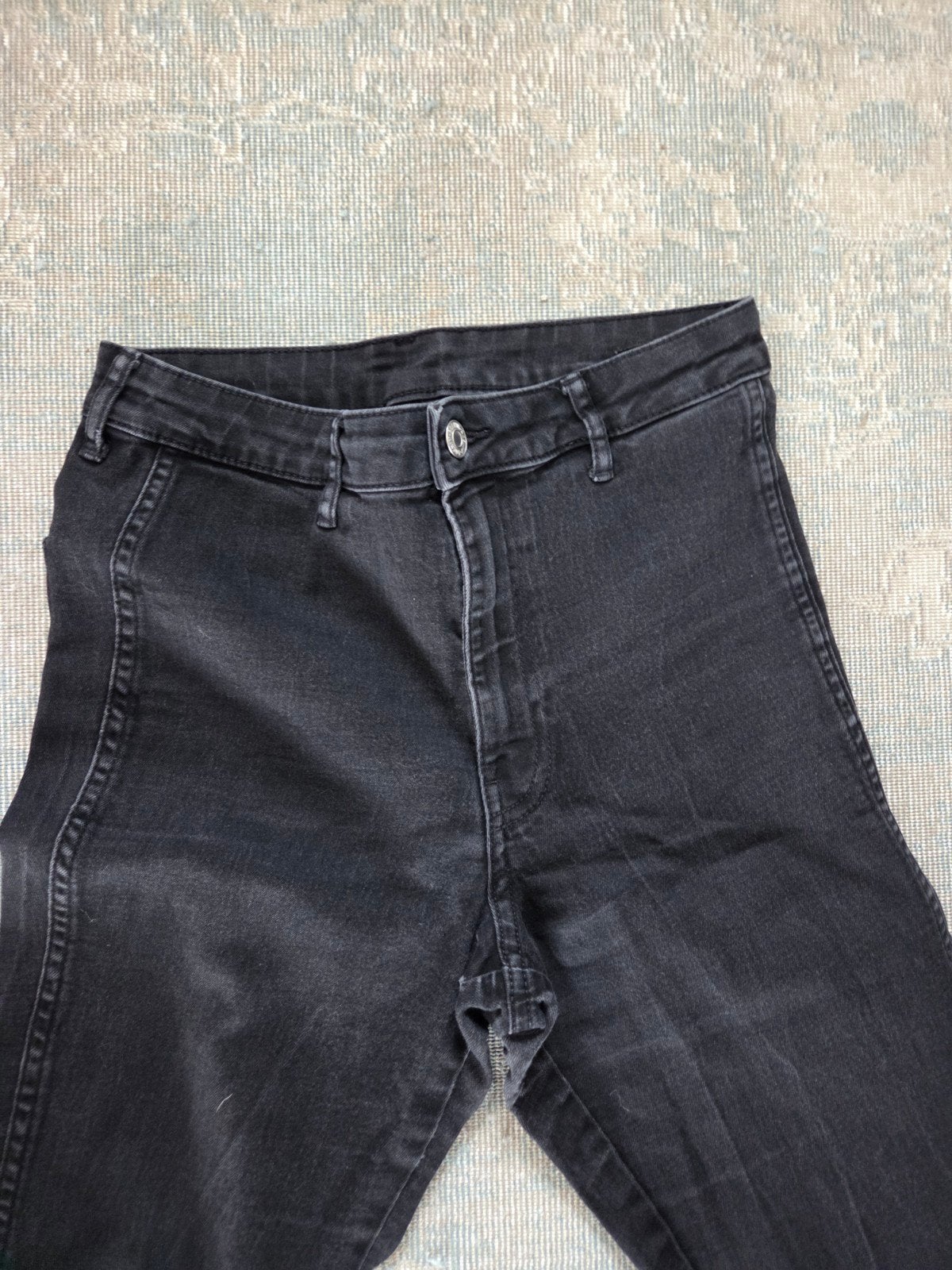 High Waist Skinny Jeans Maat 36 Antraciet, Denim, Ophalen of Verzenden, Gedragen, Overige kleuren