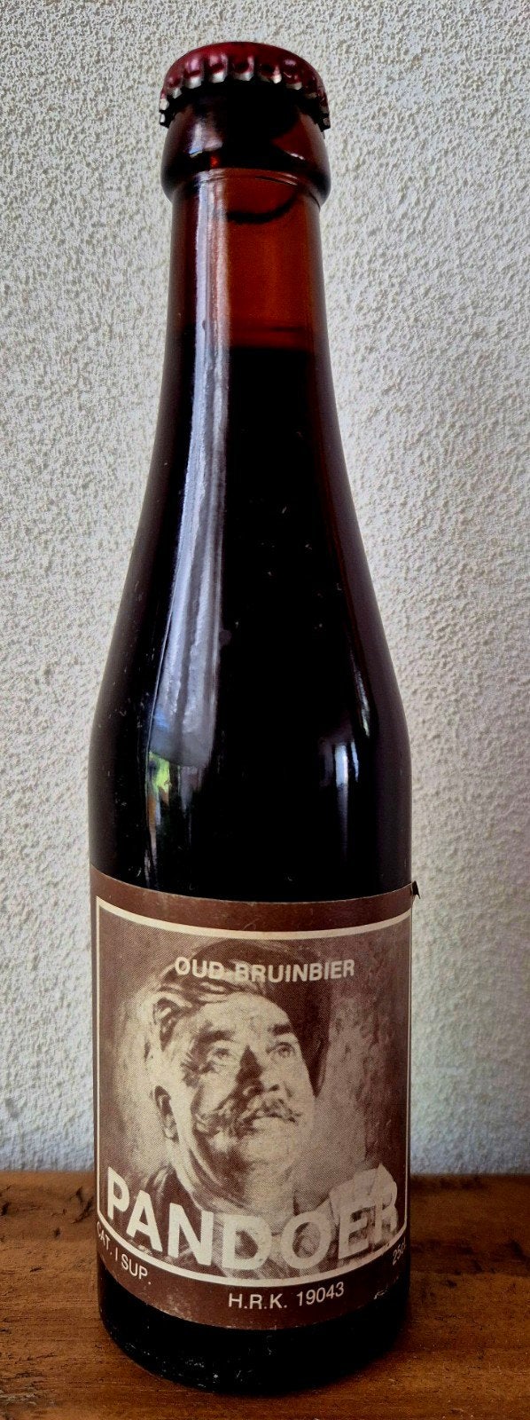 Vintage fles Pandoer Oud Bruin bier br. Verhaeghe, Ophalen of Verzenden, Flesje(s), Overige merken