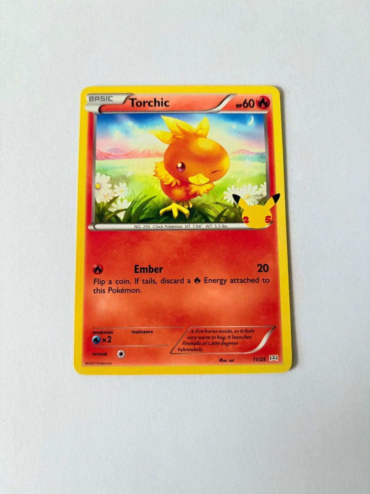 Pokémon kaart BASIC Torchic, Ophalen of Verzenden, Nieuw, Losse kaart